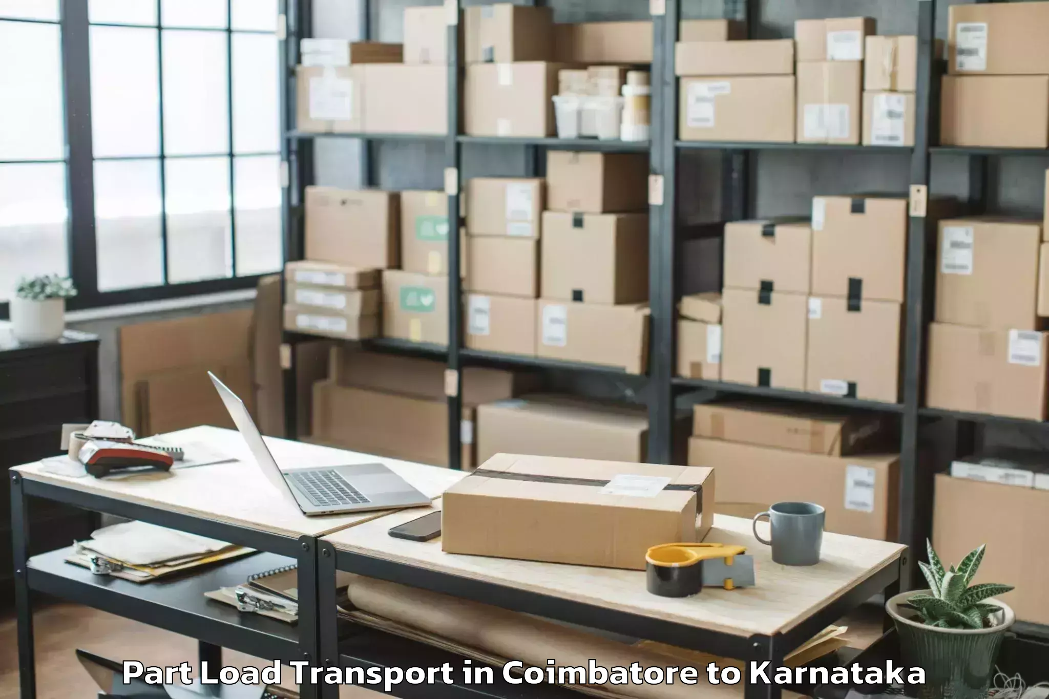 Reliable Coimbatore to Talikoti Part Load Transport